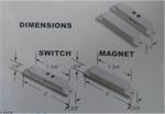 Dimensions for Aleph DC-2531 Surface Mount Magnetic Alarm Contact